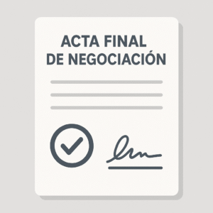 Emisión Acta de final de Negociación